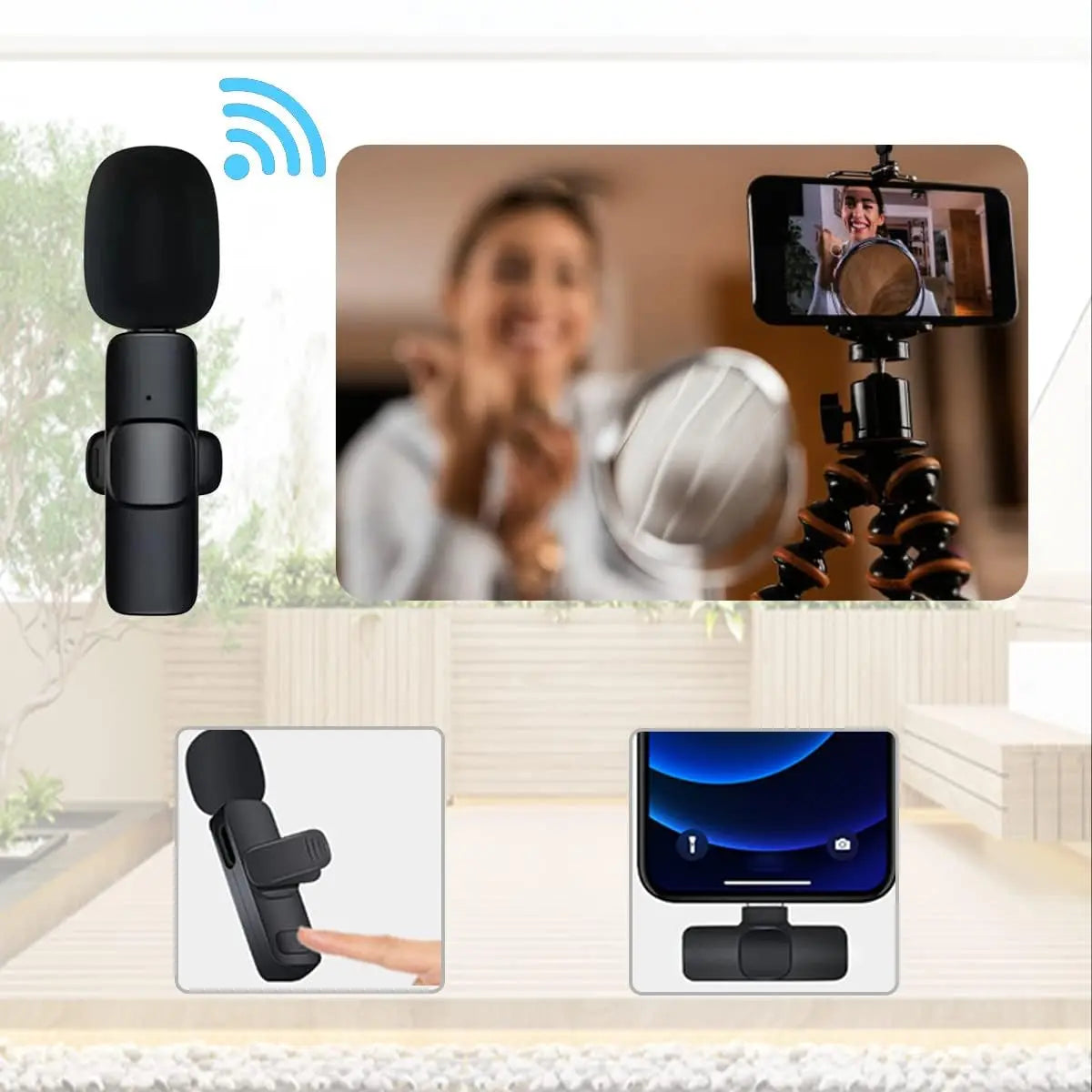 Pocket Clip Lavalier Wireless Mic