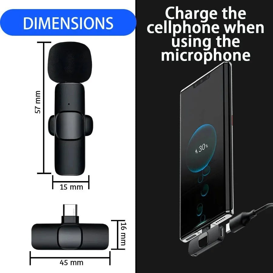 Pocket Clip Lavalier Wireless Mic