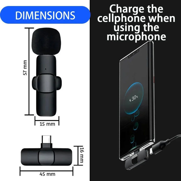 Pocket Clip Lavalier Wireless Mic